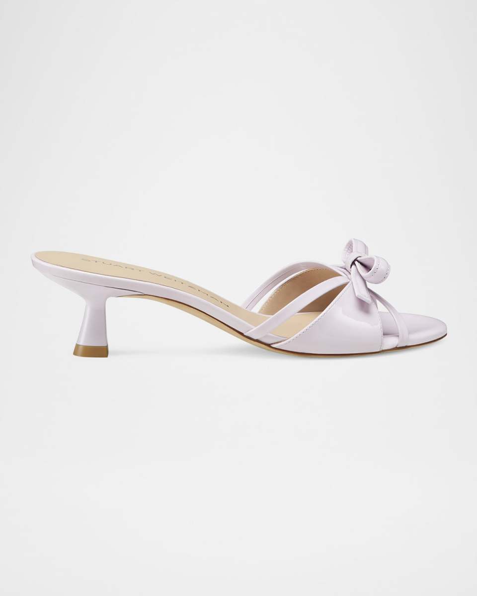 Felicity Patent Bow Mule Sandals